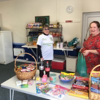 day one of village hall shop